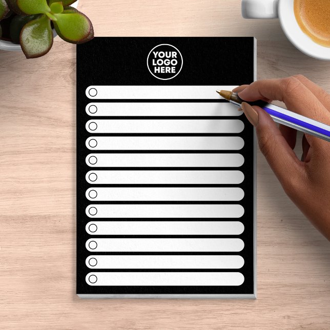 Minimalist Black White Business Logo To Do List Post-it Notes (Minimalist Black White Business Logo To Do List Post-it Notes)