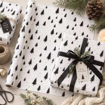 Minimalist Black & White Christmas Tree