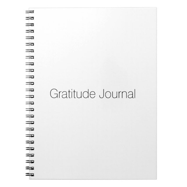 Minimalist black white custom gratitude journal (Front)