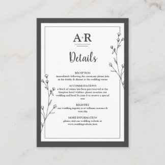 Minimalist Black & White Enclosure Card