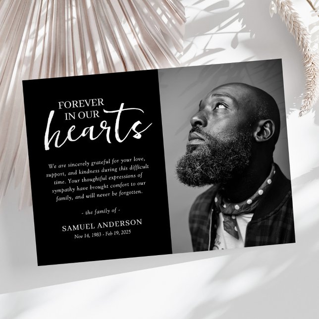 Minimalist Black & White Funeral Thank You (Creator Uploaded)