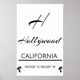 Minimalist Black & White Hollywood Poster