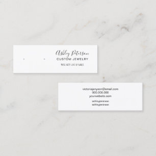 Minimalist black white  jewellery earring display mini business card