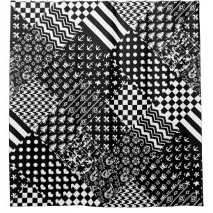 Minimalist Black White Mixed Pattern Style 