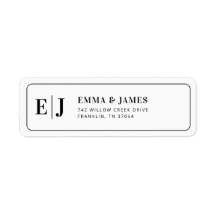 Minimalist Black & White Monogram Wedding