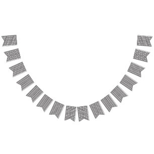 Minimalist Black White Party Bunting Banner