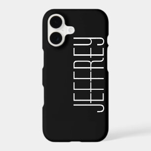 Minimalist, Black & White, Personalized Jumbo Name