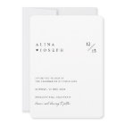 Minimalist Black & White Photo Wedding Invitation