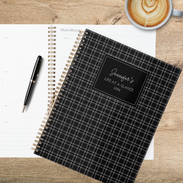 Minimalist Black & White Plaid (Créateur téléchargé)