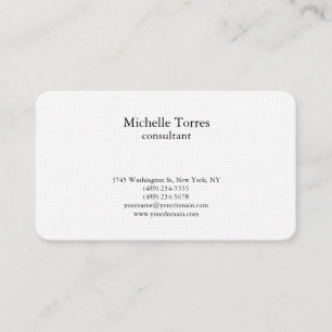 Minimalist Black & White Plain Creative Modern Business Card
