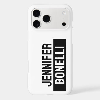 Minimalist Black & White Plain Elegant Modern Name