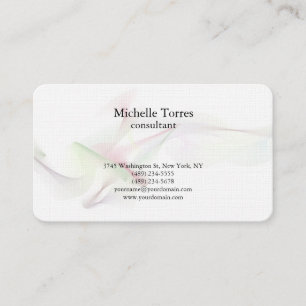Minimalist Black White Plain Modern Abstract Business Card