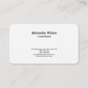 Minimalist Black & White Plain Simple Modern Business Card