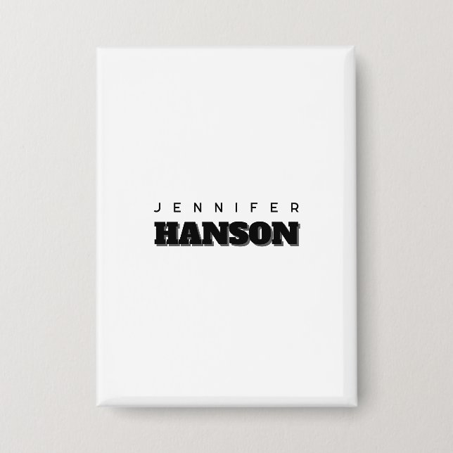 Minimalist Black & White Professional Modern Name (Front)