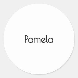 Minimalist Black & White Professional Modern Name Classic Round Sticker