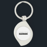 Minimalist Black & White Professional Modern Name Keychain<br><div class="desc">Represent yourself with this modern, elegant design. This template can be customized to meet all professional occupations.</div>