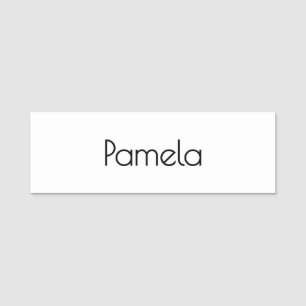 Minimalist Black & White Professional Modern Name Name Tag