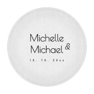 Minimalist Black & White Professional Modern Names Cutting Board