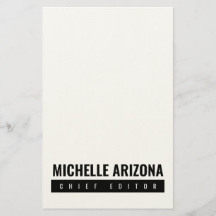 Minimalist Black & White Professional Modern Stationery