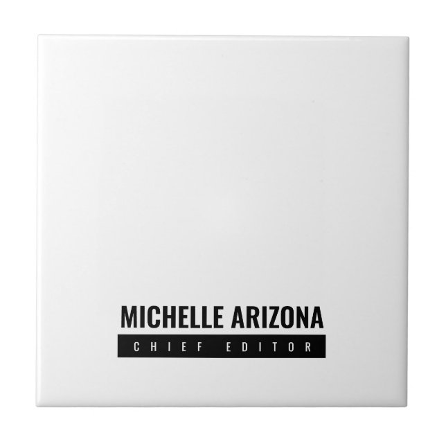 Minimalist Black & White Professional Modern Tile (Front)