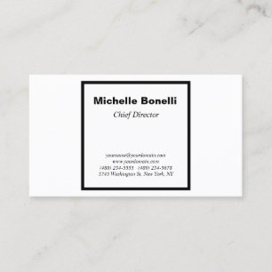 Minimalist Black White Professional Plain Business Card