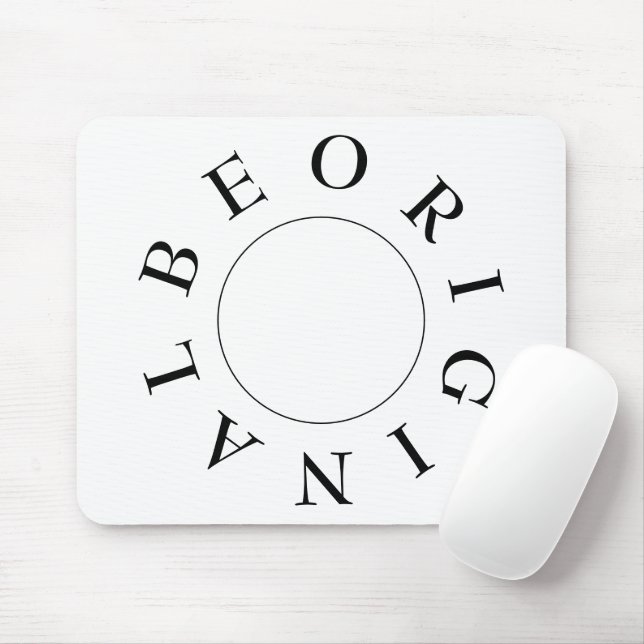 Minimalist Black White Simple Typography Quote  Mouse Pad (With Mouse)