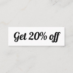 Minimalist black & white trendy discount card