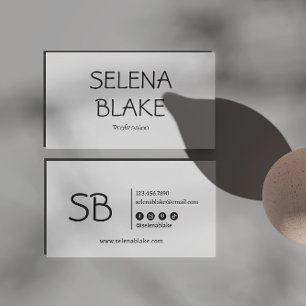 Minimalist black & white   Trendy Retro Chic  Business Card