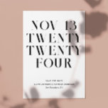 Minimalist Black & White Typography. Clean Wedding Save The Date<br><div class="desc">Share your wedding date with a clean, timeless style using this minimalist save the date card. The bold full date typography creates a modern editorial feel, while the simple black and white palette keeps the design versatile and elegant. This understated layout works beautifully for classic, contemporary, or city inspired weddings,...</div>