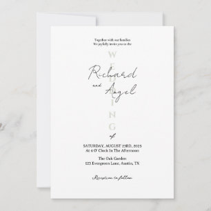 Minimalist Black & White Wedding Invitation