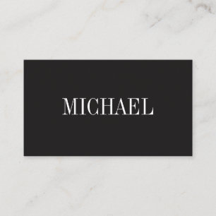 Minimalist Black with Serif Font Business Card