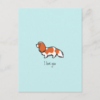 Minimalist Blenheim Cavalier King Charles Spaniel Postcard