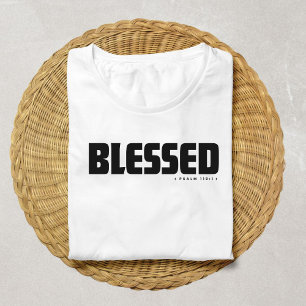 Minimalist BLESSED  Psalm 119:1 Christian Faith  T-Shirt