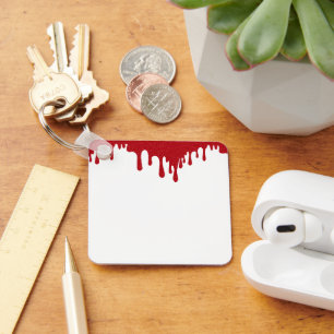 Minimalist Blood Drip Keychain – Customizable