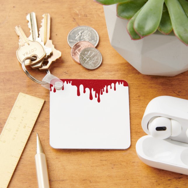Minimalist Blood Drip Keychain – Customizable (Desk)