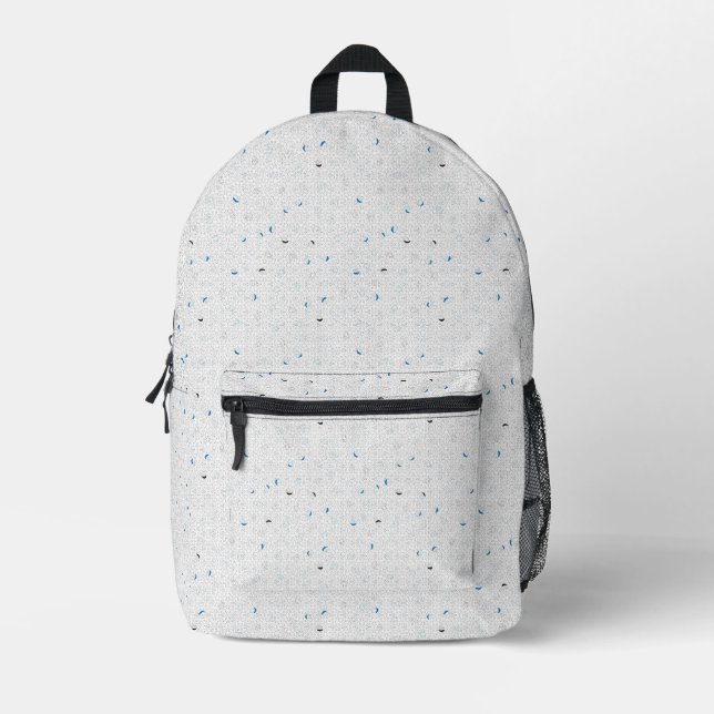 Minimalist Blue Accent Everyday Backpack (Front)
