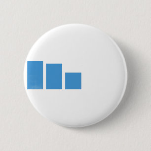 Minimalist Blue Bar Chart Address Label 2 Inch Round Button