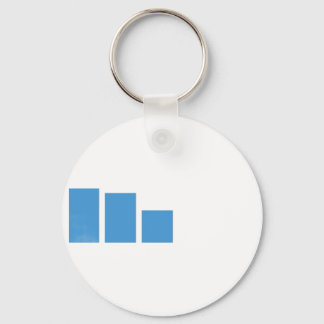 Minimalist Blue Bar Chart Address Label Keychain