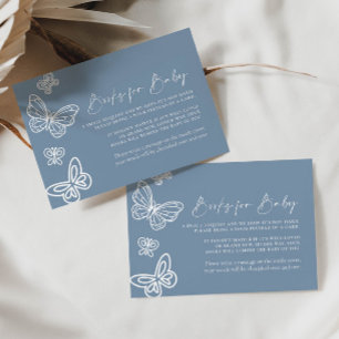 Minimalist Blue Books for Baby Card