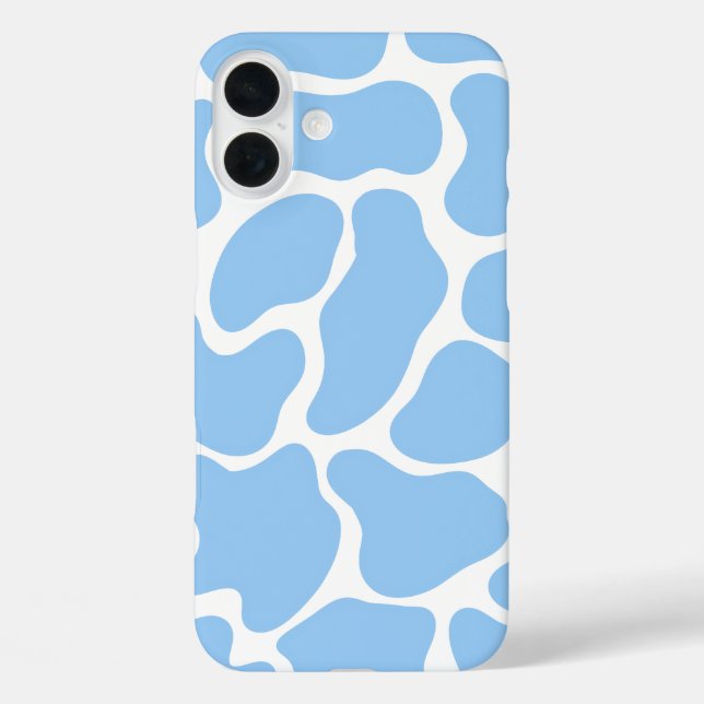 Minimalist Blue Cow Print Case-Mate iPhone Case (Back)