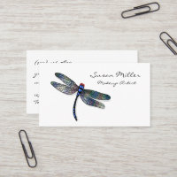Minimalist Blue Dragonfly
