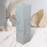 Minimalist Blue Floral Wedding Wine Box<br><div class="desc">Embrace the beauty of simplicity with these wine boxes which suit our Minimalist Flower Wedding Invitation. Featuring a soft color palette with blue hues, this invitation sets the tone for an effortlessly elegant celebration. The delicate illustration of a wildflower adds a touch of natural charm, symbolizing the beauty of your...</div>