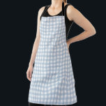 Minimalist Blue Gingham Plaid Pattern Apron<br><div class="desc">Minimalist Blue Gingham Plaid Pattern!</div>