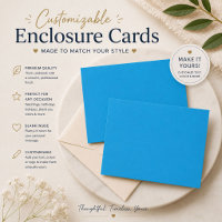 Minimalist Blue Luxury Enclosure Card
