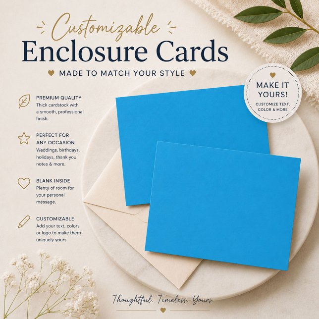 Minimalist Blue Luxury Enclosure Card (Creator Uploaded)