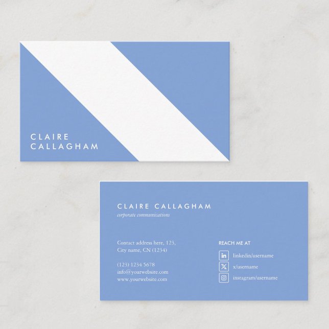 minimalist blue modern geometric pattern business card (Creator Uploaded)