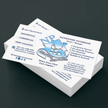 Minimalist Blue Monogram Logo Cleaning Services