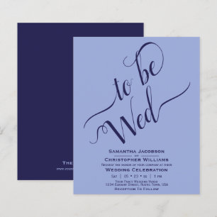 Minimalist Blue & Navy BUDGET Wedding Invitation