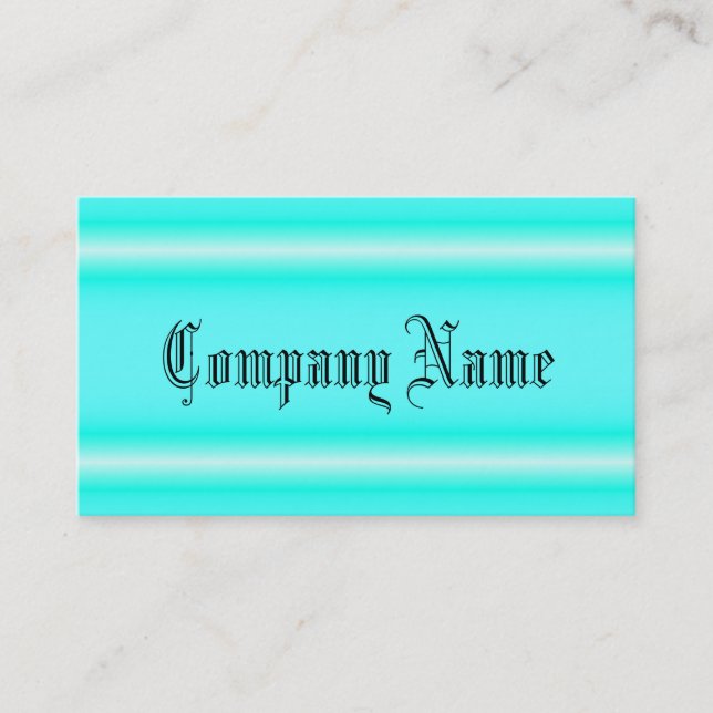 Minimalist Blue Neon by Kenneth Yoncich Business Card (Front)