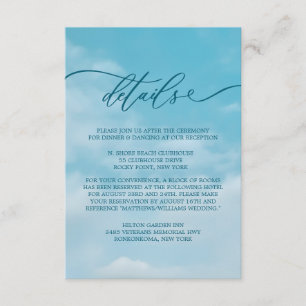 Minimalist Blue Sky Just Love Casual Elegance Enclosure Card